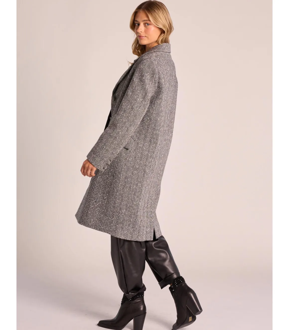 Alma en Pena Chaquetas|ABRIGO LARGO GRIS