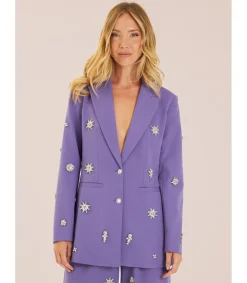 Alma en Pena Chaquetas|BLAZER CON ABALORIOS PEDRERÍA