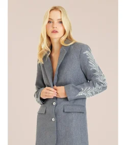 Alma en Pena Chaquetas|BLAZER MANGAS BORDADAS