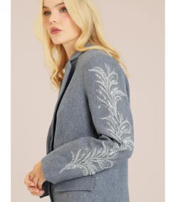 Alma en Pena Chaquetas|BLAZER MANGAS BORDADAS