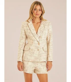 Alma en Pena Chaquetas|BLAZER TEXTURA BOTONES JOYA