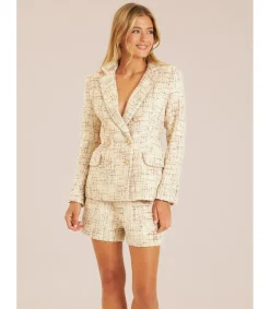 Alma en Pena Chaquetas|BLAZER TEXTURA BOTONES JOYA