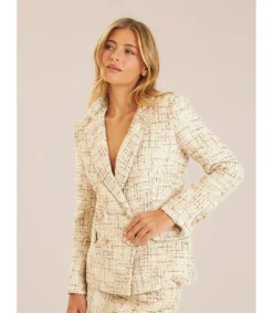 Alma en Pena Chaquetas|BLAZER TEXTURA BOTONES JOYA