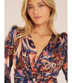 Alma en Pena Camisas|BLUSA ESTAMPADA FRUNCES