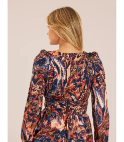 Alma en Pena Camisas|BLUSA ESTAMPADA FRUNCES