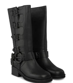 Alma en Pena Botas Planas|BOTA BIKER CON PEDRERÍA