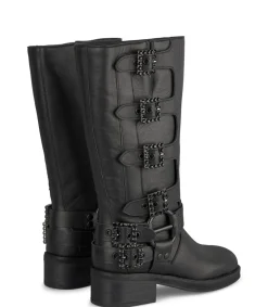 Alma en Pena Botas Planas|BOTA BIKER CON PEDRERÍA