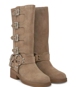 Alma en Pena Botas Planas|BOTA BIKER CON PEDRERÍA