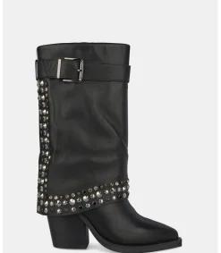 Alma en Pena Botas De Tacón|BOTA CON TACHUELAS Y HEBILLA