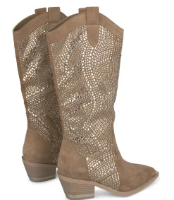 Alma en Pena Botas Planas|BOTA COWBOY CON PEDRERÍA