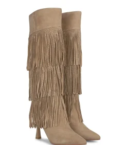 Alma en Pena Botas De Tacón|BOTA CUBIERTA CON FLECOS