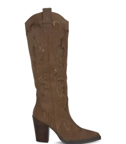 Alma en Pena Botas De Tacón|BOTA TACÓN PUNTERA AFILADA BRILLOS