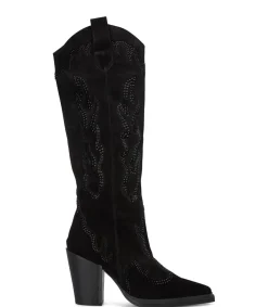 Alma en Pena Botas De Tacón|BOTA TACÓN PUNTERA AFILADA BRILLOS