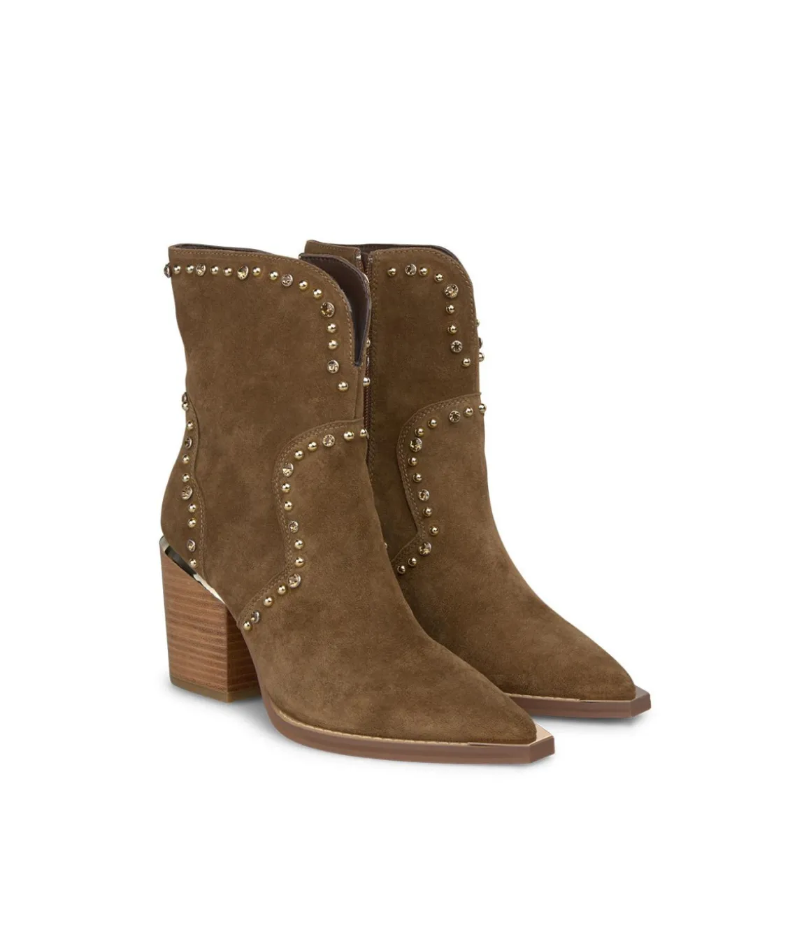 Alma en Pena Botines De Tacón|BOTÍN CON ABERTURA Y TACHAS