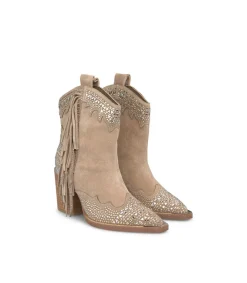 Alma en Pena Botines De Tacón|BOTÍN CON FLECOS LATERALES