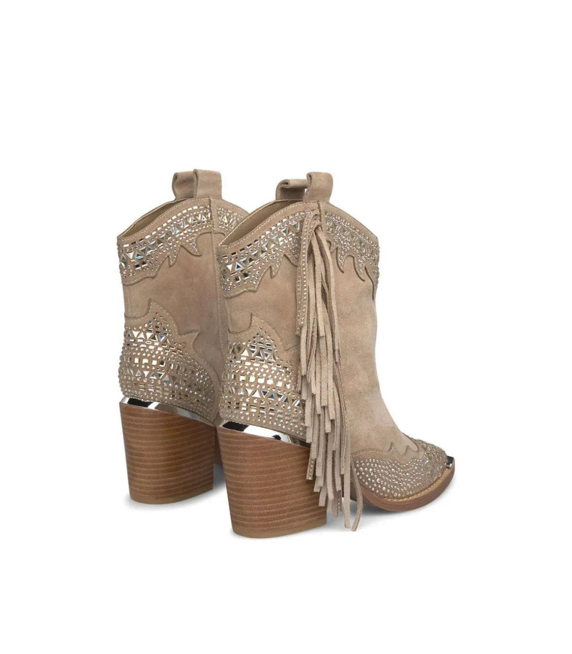 Alma en Pena Botines De Tacón|BOTÍN CON FLECOS LATERALES