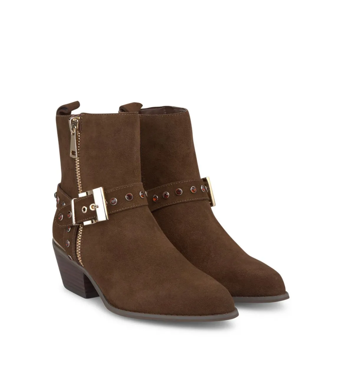 Alma en Pena Botines Planos|BOTÍN CON HEBILLA DE TACHAS