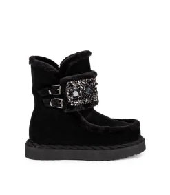 Alma en Pena Botines Planos|BOTÍN CON PELO Y ADORNO