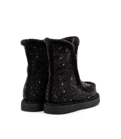 Alma en Pena Botines Planos|BOTÍN CON PELO Y PEDRERÍA