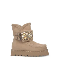 Alma en Pena Botines Planos|BOTÍN DE PELO CON CIERRE