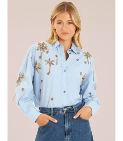 Alma en Pena Camisas|CAMISA CON PEDRERÍA COLGANTE