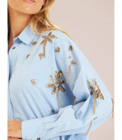 Alma en Pena Camisas|CAMISA CON PEDRERÍA COLGANTE