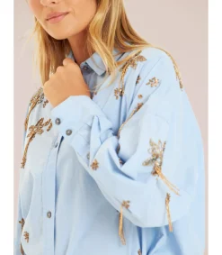 Alma en Pena Camisas|CAMISA CON PEDRERÍA COLGANTE