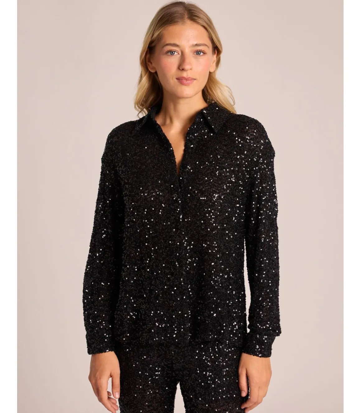 Alma en Pena Camisas|CAMISA CUBIERTA DE LENTEJUELAS