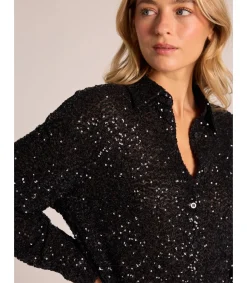 Alma en Pena Camisas|CAMISA CUBIERTA DE LENTEJUELAS