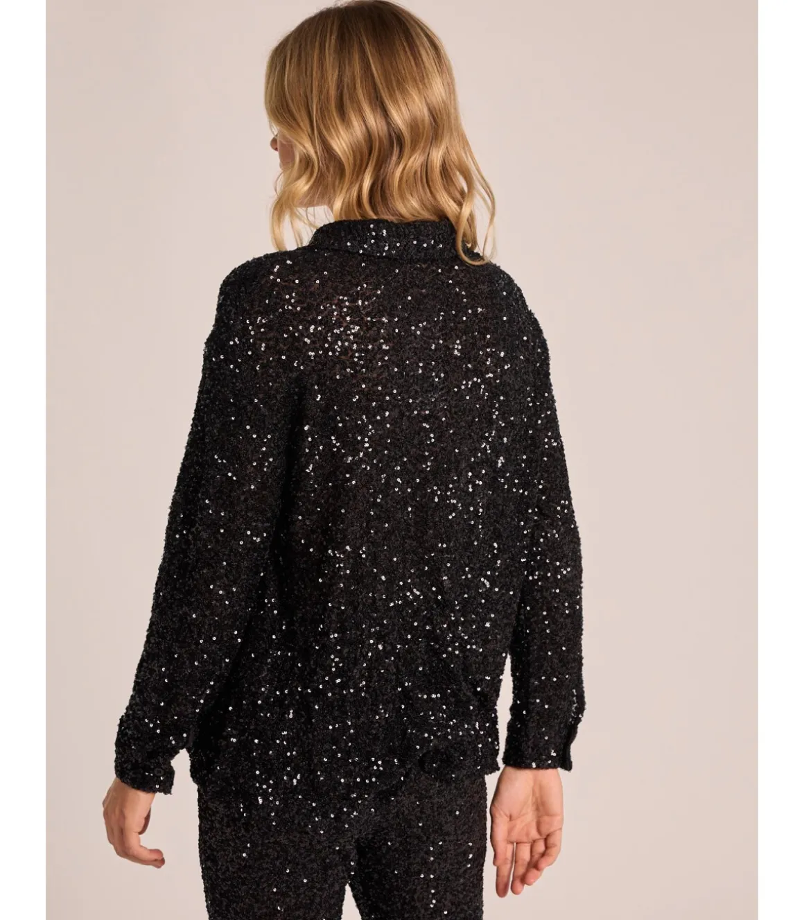 Alma en Pena Camisas|CAMISA CUBIERTA DE LENTEJUELAS