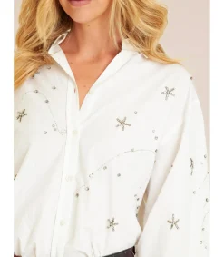 Alma en Pena Camisas|CAMISA DETALLES DE PEDRERÍA