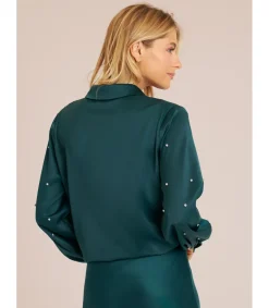 Alma en Pena Camisas|CAMISA SATINADA PEDRERÍA