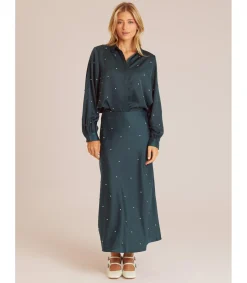 Alma en Pena Camisas|CAMISA SATINADA PEDRERÍA