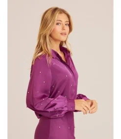 Alma en Pena Camisas|CAMISA SATINADA PEDRERÍA