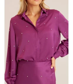 Alma en Pena Camisas|CAMISA SATINADA PEDRERÍA