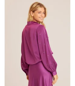 Alma en Pena Camisas|CAMISA SATINADA PEDRERÍA