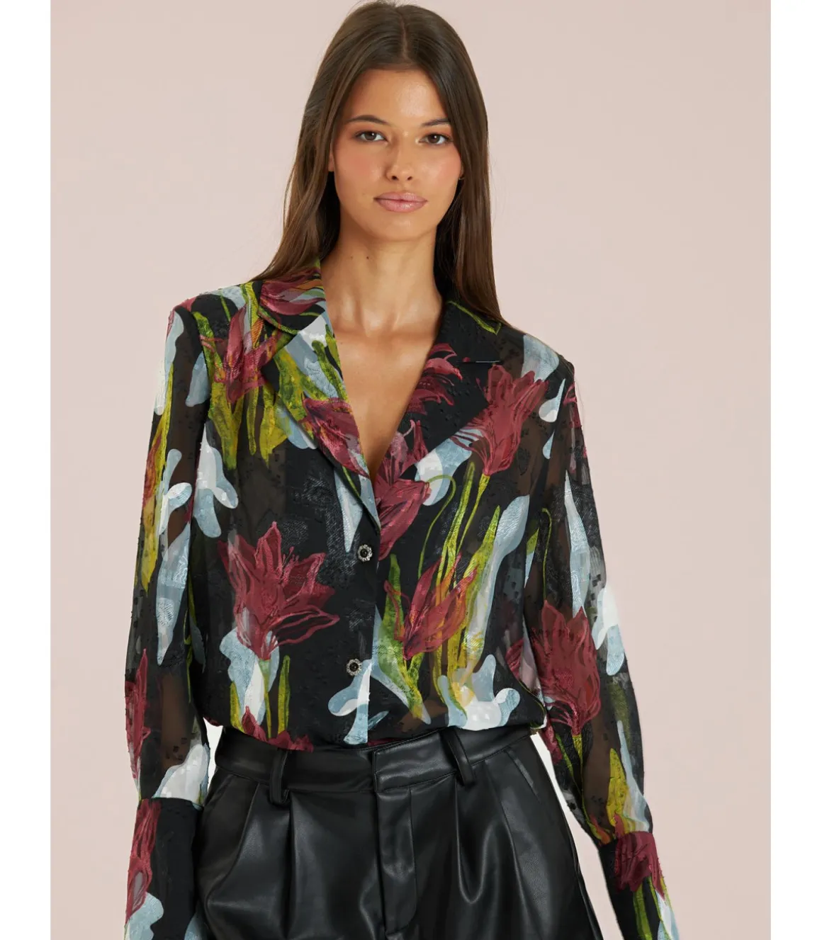 Alma en Pena Camisas|CAMISA SEMITRANSPARENTE