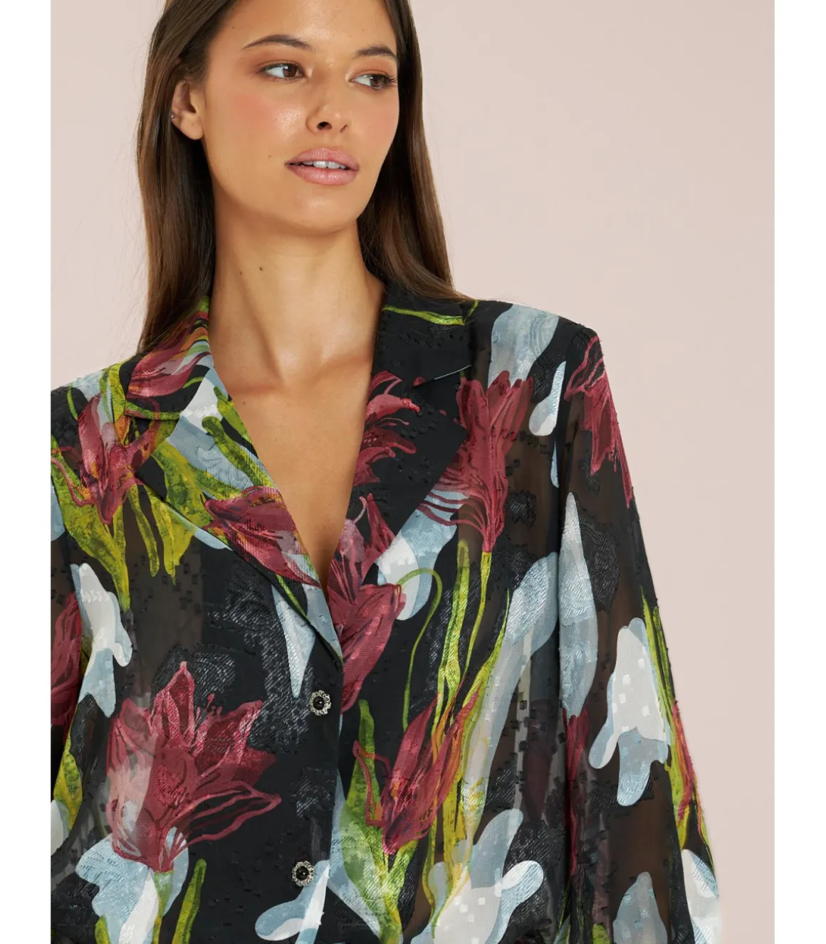 Alma en Pena Camisas|CAMISA SEMITRANSPARENTE