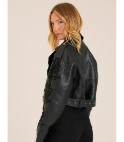 Alma en Pena Chaquetas|CHAQUETA BIKER PEDRERÍA