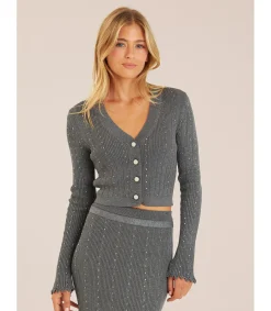 Alma en Pena Chaquetas|CHAQUETA PUNTO HILO METALIZADO