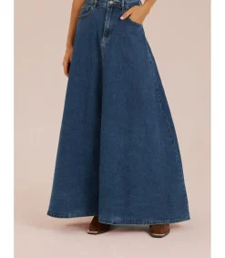 Alma en Pena Faldas|FALDA CAPA DENIM