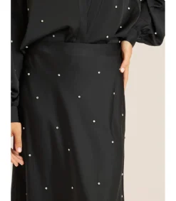 Alma en Pena Faldas|FALDA LARGA SATINADA PEDRERÍA