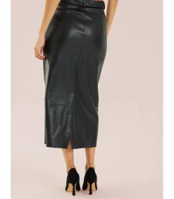 Alma en Pena Faldas|FALDA MIDI EFECTO PIEL