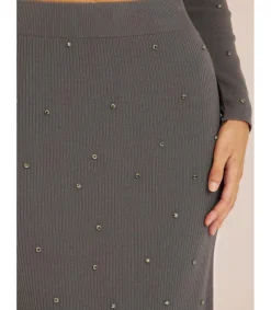 Alma en Pena Faldas|FALDA MIDI PUNTO PEDRERÍA