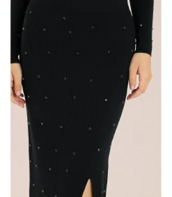Alma en Pena Faldas|FALDA MIDI PUNTO PEDRERÍA