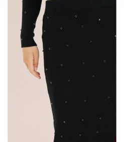 Alma en Pena Faldas|FALDA MIDI PUNTO PEDRERÍA