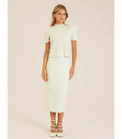 Alma en Pena Faldas|FALDA PUNTO DETALLES BRILLANTES