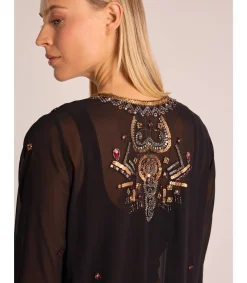 Alma en Pena Chaquetas|KIMONO LARGO ABALORIOS