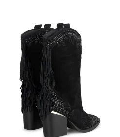 Alma en Pena Botas De Tacón|MEDIA BOTA BRILLANTE FLECOS