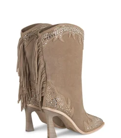 Alma en Pena Botas De Tacón|MEDIA BOTA CON FLECOS